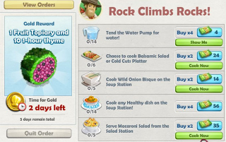Illustration for article titled ChefVille 'Rock Climbs Rocks' Catering Order: Everything You Need to Know